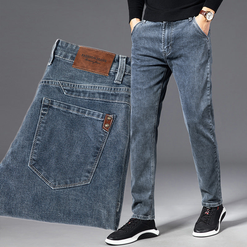 Men's Loose Straight Smoky Gray Jeans